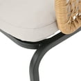 thumbnail image 5 of Noble House Arias Outdoor Faux Wicker/Cast Iron Club Chair in Brown (Set of 2), 5 of 9
