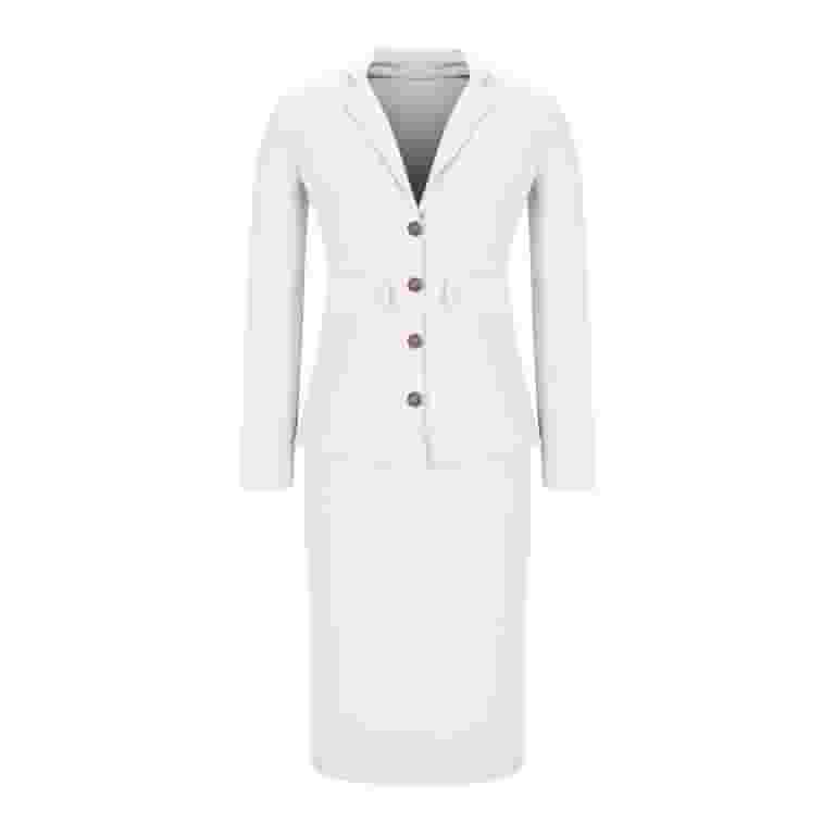 suit dresses for graduation Graduation Dresses for Women Women's Business Skirt Suit Set 2 Piece Office Outfits Lapel Blazer and Pencil Skirt Work Office Suits Wedding Guest Dress S-45 White L