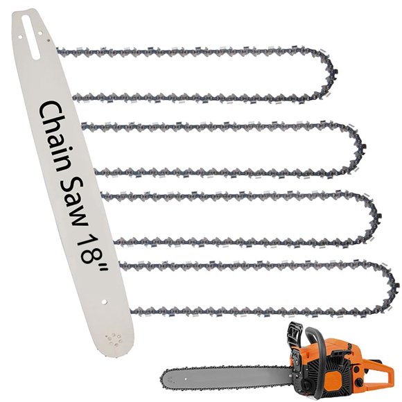 Kit combinado de cadena y espada para motosierra ZIYIZE 18" 3/8" LP calibre 0,050"