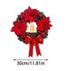 thumbnail image 1 of Fiudx Decoración del hogar 2024 grandes coronas navideñas para puerta de entrada, corona navideña con iluminación artificial y lazo, corona navideña roja para puerta de entrada con bola navideña, 1 of 7