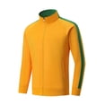 thumbnail image 7 of USNSM (M-5XL) Big and Tall Men's Full Zip Athletic Jacket Mock Neck Color Block Long Sleeve Fall Jackets With Pockets for Hiking Yellow M, 7 of 7