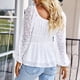 thumbnail image 4 of Camisa informal sin espalda con cuello ancho y manga larga para mujer con dobladillo suelto para todas las estaciones, 4 of 6