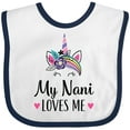 thumbnail image 3 of Inktastic My Nani Loves Me Grandchild Girls Baby Bib, 3 of 4