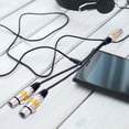 thumbnail image 2 of 30Cm 3Pin Xlr Male to 2 Xlr Female Audio Extension Cable Y Splitter for Mic Mixer Recorder Dj Cable, 2 of 8