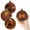 Bronze, variant on 4 Pack 4" Hanging Ornaments, Christmas Balls, Emerald Green