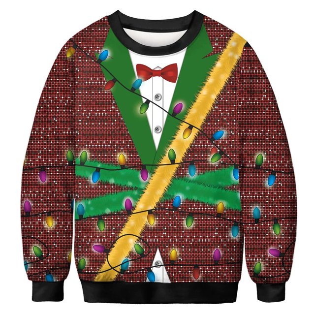 Suéter de Navidad feo de Papá Noel para hombres y mujeres, regalo de Navidad 3D, máquina de juego de oso de coche impresa, Tops de puente de fiesta de vacaciones, sudadera de Navidad