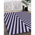 thumbnail image 3 of Ahgly Company Tapis Rond Lavable en Machine Intérieur Transitionnel Bleu Nuit, 7 Pieds Rond, 3 of 7