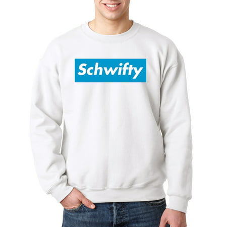Trendy USA 858 - Crewneck Schwifty Supreme Rick Morty Parody Logo Sweatshirt 3XL