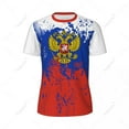 thumbnail image 3 of Exclusive design Russia Flag Grain 3D Printed Men For Running Bike Soccer Tennis Fitness Sports tshirt Mesh Fans Short T-shirt, 3 of 13