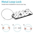 thumbnail image 2 of Square 2Pack PU Leather Panda Cruise Luggage Tag with Privacy Cover and Stainless Steel Ring - Suitable for Travel Handbags Backpacks Luggage Tags, 2 of 6