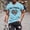 Light Blue, variant on Blczomt Mens Shirt Casual Regular-Fit Vintage Blue Tee Shirt California Los Angeles Big and Tall Classic Men's T-Shirts
