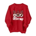 thumbnail image 1 of Amzcrzy Chandails pour Femmes Imprimé Mode Rouge Chandails Valentines Day Décontractés Manches Longues Col Rond Cadeaux Valentines Tops Valentines Day pour Femmes, 1 of 6