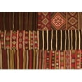 thumbnail image 1 of Ahgly Company Machine Washable Indoor Rectangle Patchwork Orange Transitional Area Rugs, 3' x 5', 1 of 1