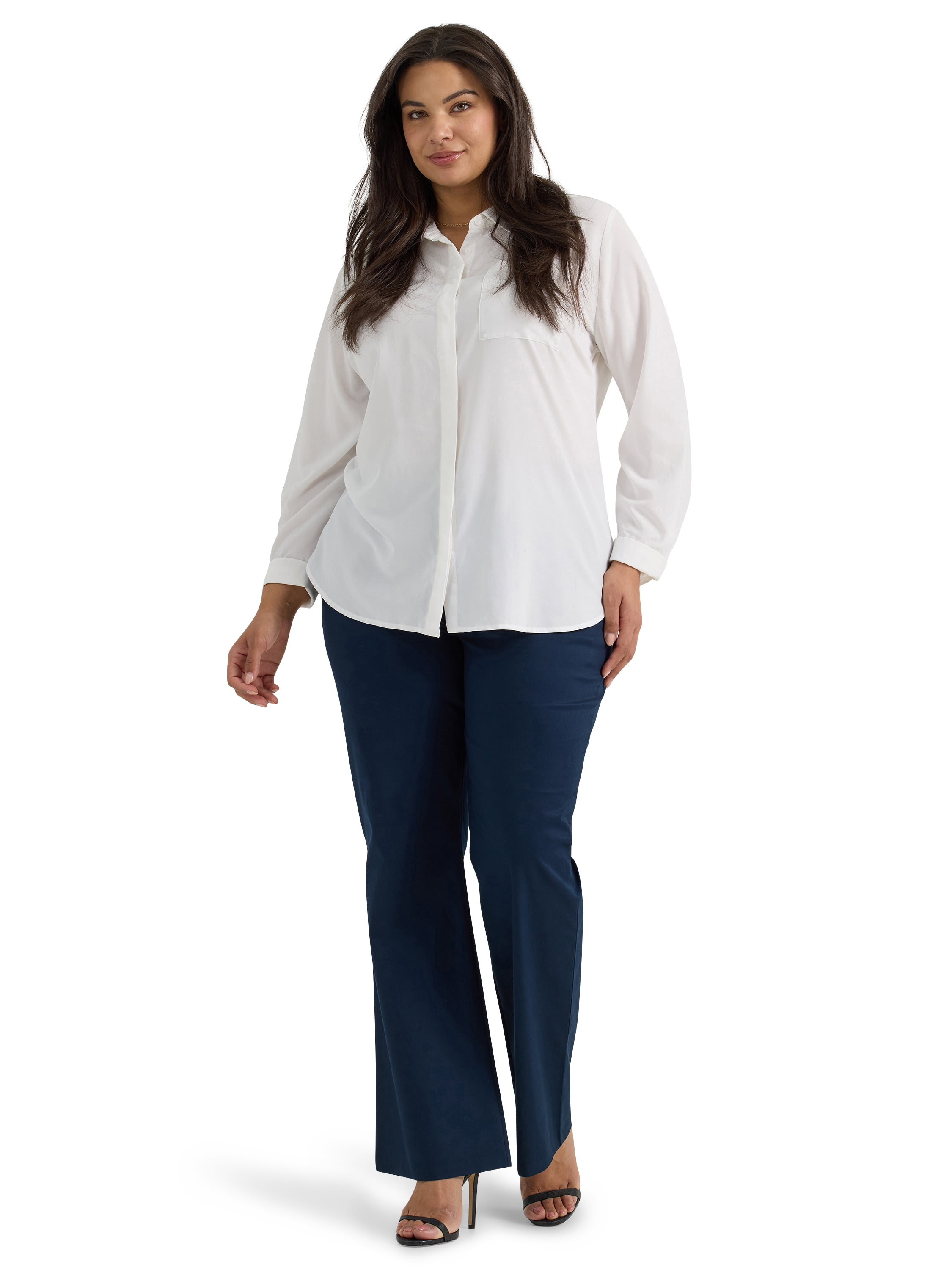 Lee® Women's Plus Mid Rise Wrinkle Free Bootcut Pant