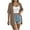 Coffee, variant on SwiftWear Women’s Casual Loose Solid Color Hollow-Out Short Sleeve Cardigan – Knit Tops Lightweight Summer Cardigan