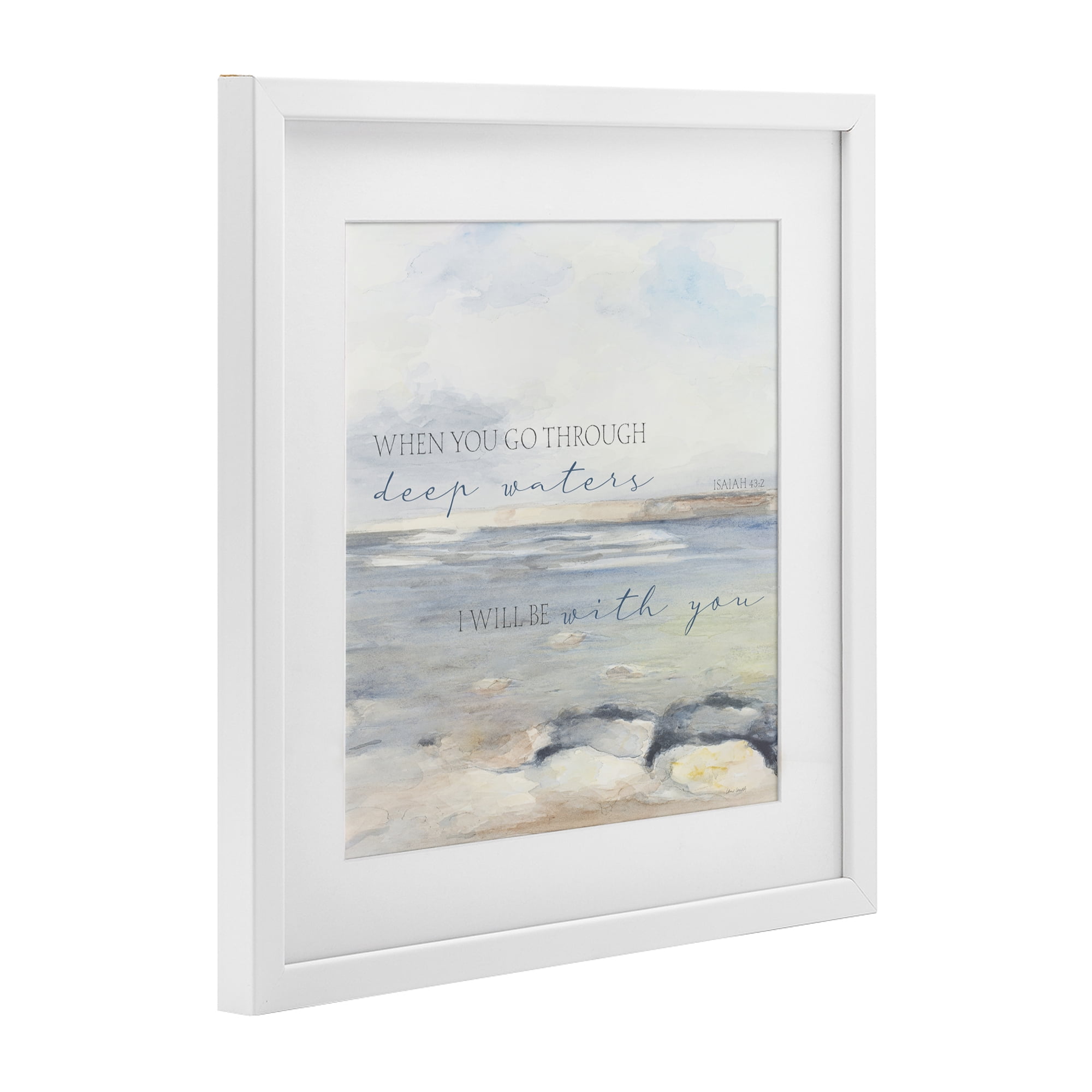 Stupell Industries Deep Waters with You White Framed Print Under Glass, design by Lanie Loreth