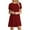 Red, variant on Ashirexll Summer Dresses for Women Midi Dresses Womens Casual Printed Short Sleeve Round Neck Ladies Dress