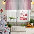 thumbnail image 5 of 2 Pack Valances for Window, Pink Ombre Short Curtains for Kitchen Bedroom Living Room, Modern Grey Gradient Farmhouse Art Rod Pocket Small Window Treatment Valance Drapes 54 x 18 Inch, 5 of 8