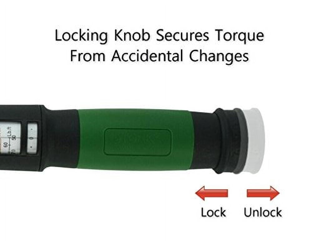 eTORK (C2100) 3/8-inch drive click style torque wrench (20-100 ft.-lb./25-135 n.m)