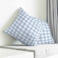 thumbnail image 3 of Light Blue Plaid Pillow Covers 18x18 Inch Decorative Throw Pillow Cover, Modern Minimalist Country Sofa Pillowcases Accent Cushion Case Home Decor Bedroom Living Room, 3 of 6