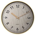 thumbnail image 1 of Truu Design Classic Woodgrain Round Wall Clock, 1 of 4