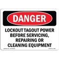 thumbnail image 1 of Signe de Danger d'Osha - Service d'Alimentation de Tagout de Verrouillage Réparant Signe en Aluminium Protégez Votre Entreprise, Chantier de Construction,, 1 of 5