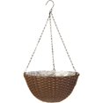 thumbnail image 2 of Panacea Resin Wicker Round Hanging Basket - Classic Weave - 14 in, Brown, 2 of 2