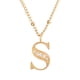 thumbnail image 2 of Juego Joyería Mujer, Collar Aretes Inicial Letras LuckyLy, Acero Inoxidable Baño de Oro 18k dorado UNITALLA, 2 of 6