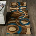thumbnail image 2 of MDA Home Orelsi Brown/Blue Contemporary Polypropylene Area Rug - 2'8'' X 8'1'', 2 of 5