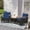 Mix Brown,Navy, variant on Costway 3-Piece PE Rattan Outdoor Patio Dining Set with Cushions, Brown/Off-White