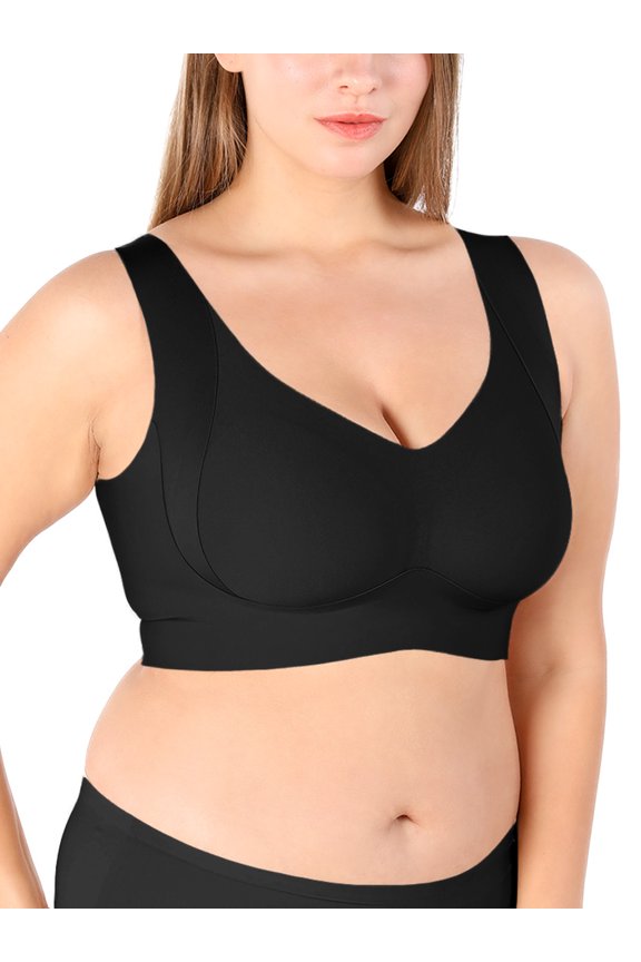 Women's Wireless Full Coverage Support Seamless Bra, Great For Large Breast