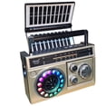 thumbnail image 2 of Radio AM/FM/SW Solar Recargable (5V), Bluetooth, USB/TF, Lampara y Luz RGB, 2 of 7