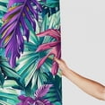 thumbnail image 3 of Orinice Tropical Palm Leaf Shower Curtain Colorful Monstera Leaves Plant Summer Wild Banana Leaf Nature Jungle Exotic Abstract Botanical Fresh Bathroom Home Decor with Hooks,Green Teal Purple 69x72, 3 of 7