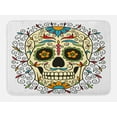 thumbnail image 1 of Sugar Skull Bath Mat, Catrina Calavera Featured Figure Ornaments Macabre Remember the Dead Theme, Non-Slip Plush Mat Bathroom Kitchen Laundry Room Decor, 29.5 X 17.5 Inches, Multicolor, Ambesonne, 1 of 2