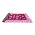 thumbnail image 2 of Ahgly Company Indoor Square Oriental Pink Traditional Area Rugs, 5' Square, 2 of 4