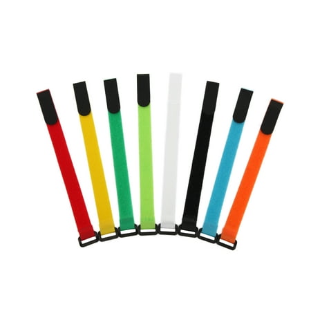 Nylon Eyelet - AGPTEK 16 Packs Colorful Nylon Reusable Cable Ties &Cable Straps with Eyelet Holes, 8 Colors
