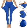 thumbnail image 7 of VV AVEORS Gym Leggings With Pockets For Women Stretch Active Yoga Pants Compression Tummy Control Leggings Soft Tights Blue 2XL, 7 of 7