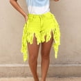 thumbnail image 3 of WILLBEST Pantalones Cortos Casuales para Mujer, Cómodos y Versátiles, con Detalle de Flecos para Fiesta de Verano, Discoteca, Tejido Elástico y Transpirable. Chica, 3 of 7