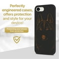 thumbnail image 2 of Case Yard Wooden Case for iPhone-SE Soft TPU Silicone cover Slim Fit Shockproof Wood Protective Phone Cover for Girls Boys Men and Women Supports Wireless Charging Siberian Husky Design, 2 of 7