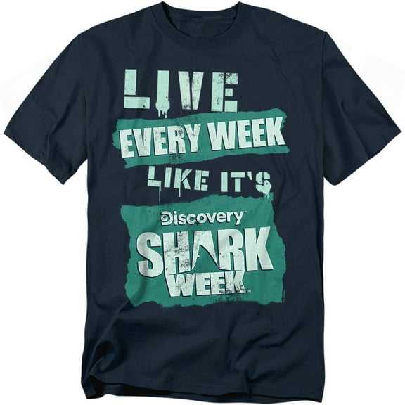 Shark Week: Television Series T-Shirt Officialy Licensed Live Every Week Unisex Graphic Tee for Men & Women