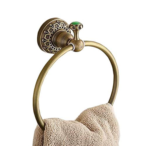 Beelee Wall Mounted Towel Ring/Towel Holder,Solid Brass Construction, Antique Bronze Finish,Bathroom Accessories