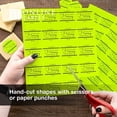 thumbnail image 6 of Fluorescent Sticker Paper, 8.5 x 11 Full Sheet Label, 100 Sheet Pack, Inkjet or Laser Printer, Online Labels (Color: Yellow), 6 of 9