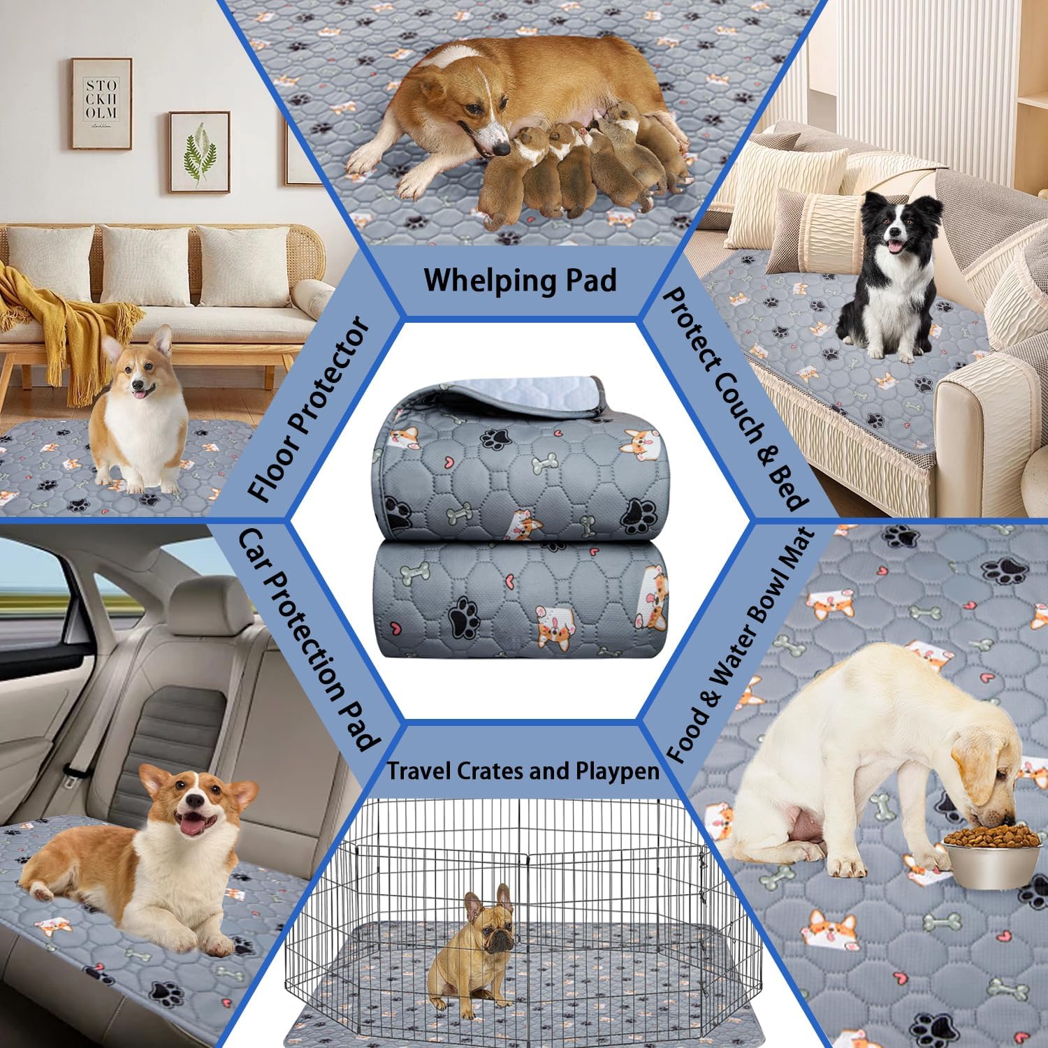 NYTTLIV Washable Puppy Pads, 2 Pack Reusable photo 6