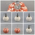 thumbnail image 4 of Naiovety Lindo dispensador de calabaza-decoración de cerámica reutilizable para Halloween, bomba de jabón de manos con Hojas de arce de Juegos de accesorios de baño naranja, 4 of 6