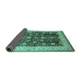 thumbnail image 2 of Ahgly Company Indoor Square Oriental Turquoise Blue Traditional Area Rugs, 8' Square, 2 of 4