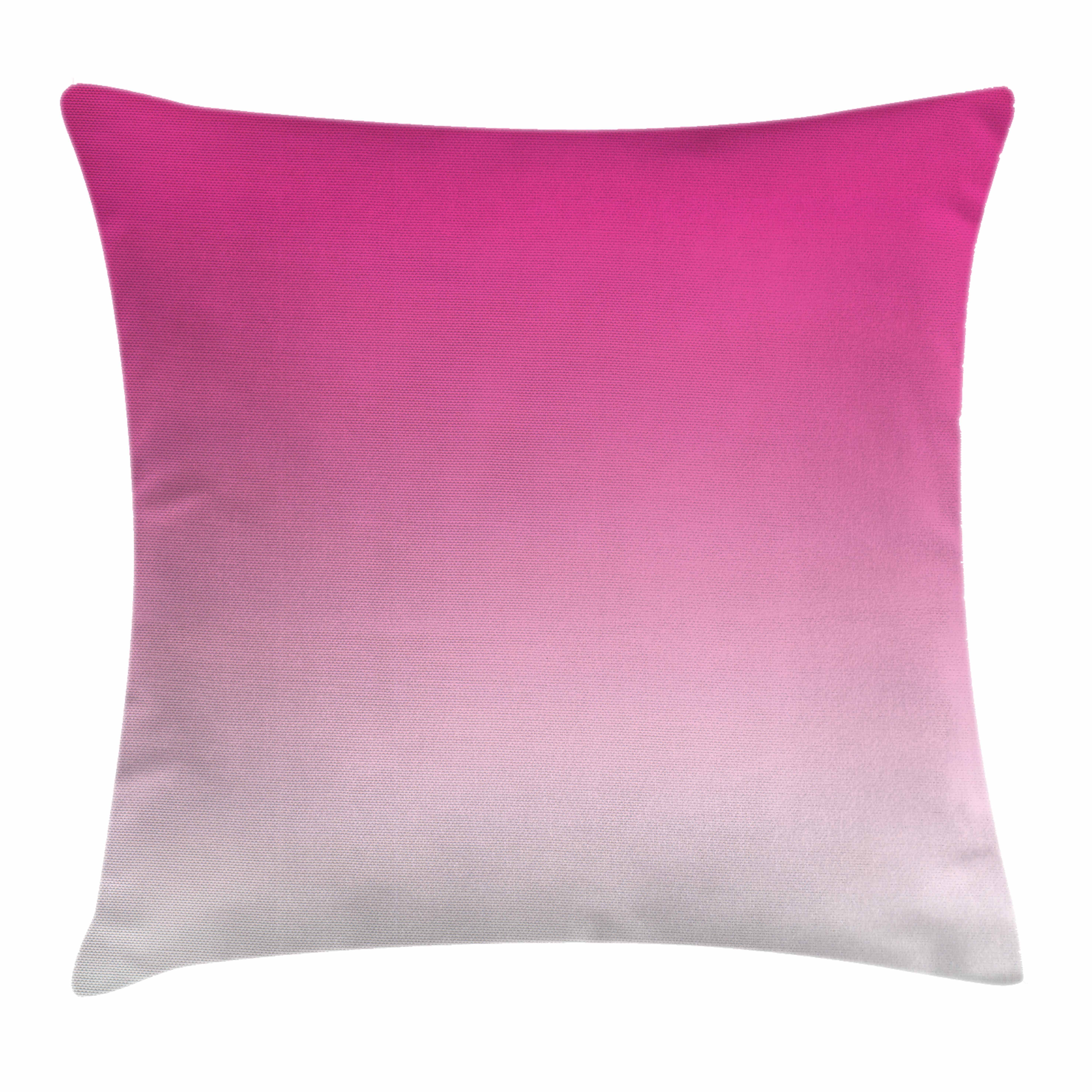 Ombre Throw Pillow Cushion Cover Hot Pink Candy And Cream Inspired Ombre Digital Design Art Print Modern Room Decorations Decorative Square Accent