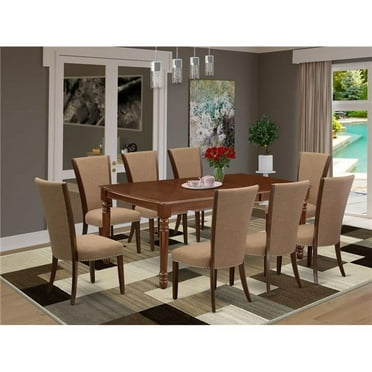 Dover Dining Room Table Set - Mahogany & Light Sable, Set of 8