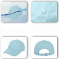 thumbnail image 3 of Hjtefg Children's Denim Baseball Caps and Flat Caps, Comfortable Kids' Headwear, Stylish Sun Hats for Girls, Versatile Letter-Embellished Caps,Color: Blue Size: One Size, 3 of 3