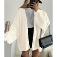 thumbnail image 4 of PRETTYGARDEN Womens Oversized Cardigan Sweaters Fall Long Lantern Sleeve Knit Open Front Lightweight Sweater, 4 of 10