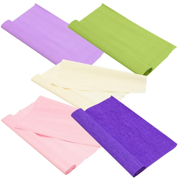 FONDOTIN 5 Rolls Crepe Paper Crinkled Paper For Diy Crafts And Creative Projects